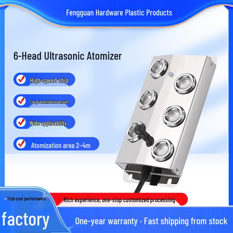 6-Head Ultrasonic Fog Maker Humidifier for Hotel, Garden, Pond, and Pool