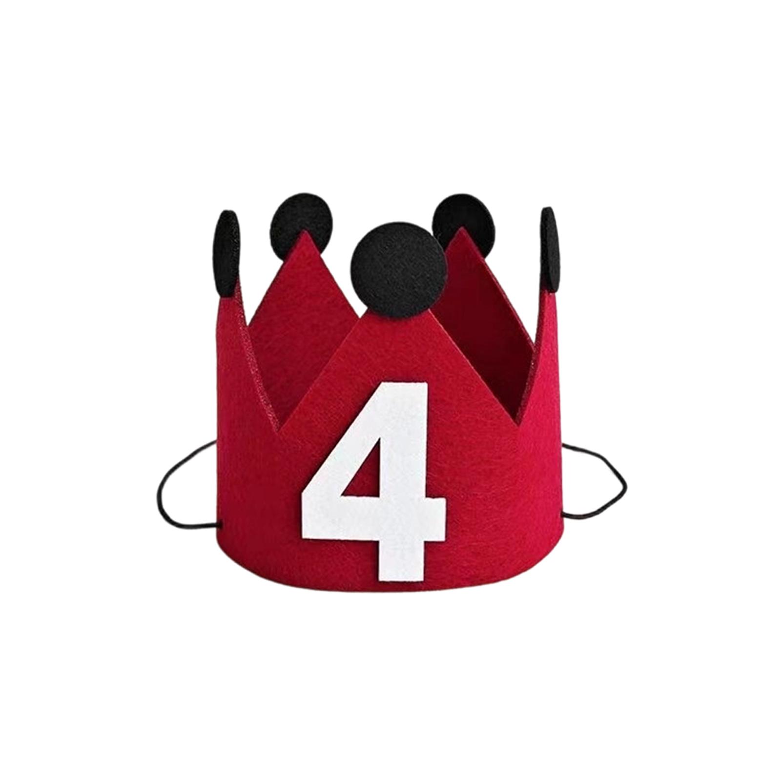 

Birthday Hat - Sweet One Decorations - Red Crown Party Hat For Girls,Birthday Photo Props For Children Aged 1-10 One Size
