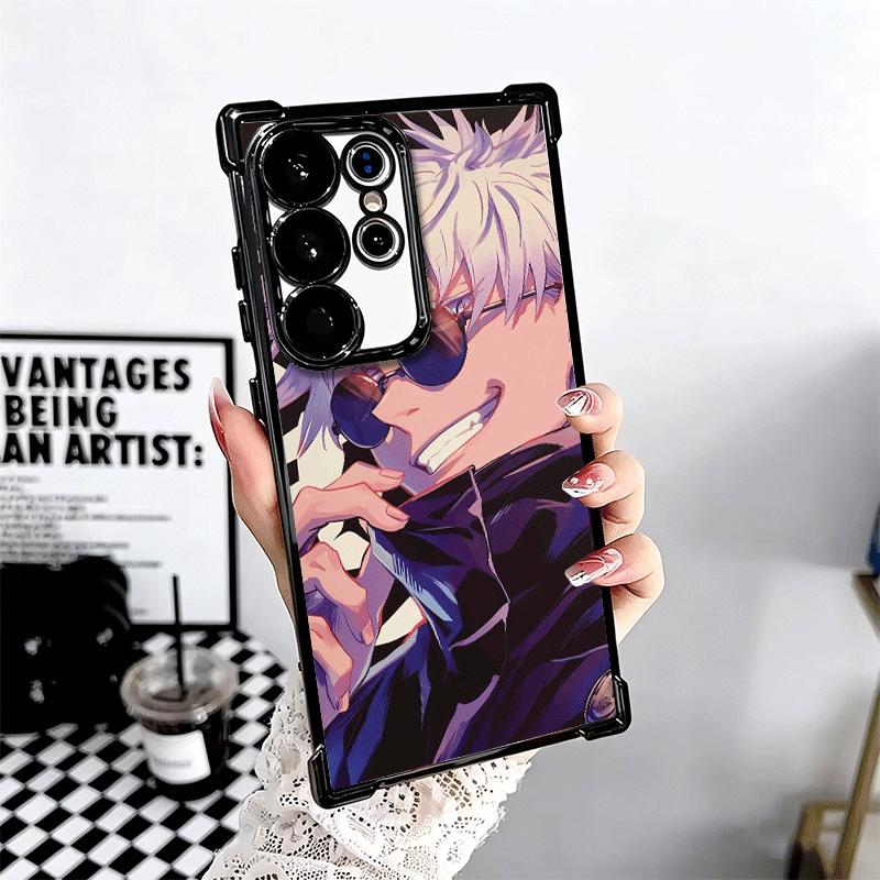 Anime Gojo Satoru JUJUSU Plating Phone Case For Samsung Galaxy S24 S25 FE S26 Edge S23 Ultra S22 S21 Plus S20 Anti-Fall Airabag