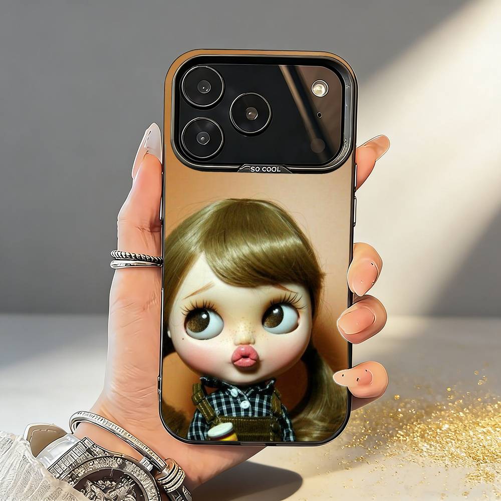 Cute D-Doll B-BlytheS Phone Case For iPhone17,16,15,14,13,12,11,Pro,MAX White Matte Shockproof Cover