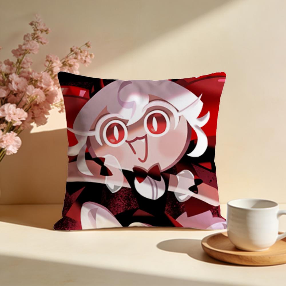 Trendy CCookie Run Kingdomable Cushion Cover Stylish Washable Pillow Cover Ideal for Couch Bedroom Car Decoration