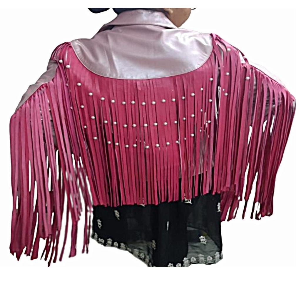 Women Leather Fringed Jacket,Midwest Western Style Fringe Jacket,Party Jacket,Original Leather Western Style Jacket,Christmas Gift For Her Jacket