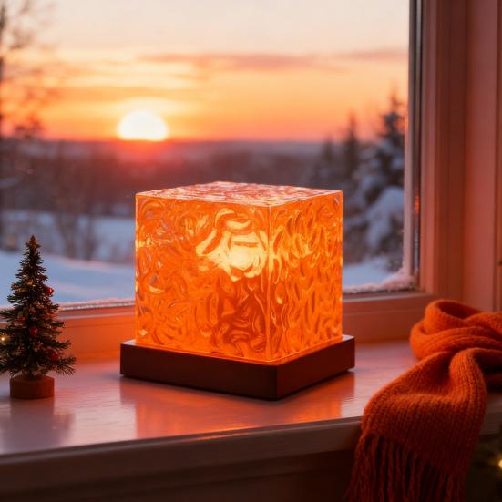 Ocean Wave Projection Lamp 16 Colors Water Ripple Ambient Night Light for Bedroom Kids Room Meditation Yoga Home Decor