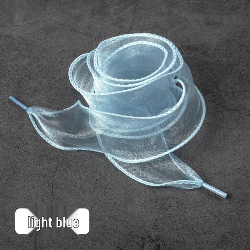 Fairy Wave Silk Chiffon Curly Shoelaces for German Trainers and Air Force One - Canvas Rope, 1 Pair