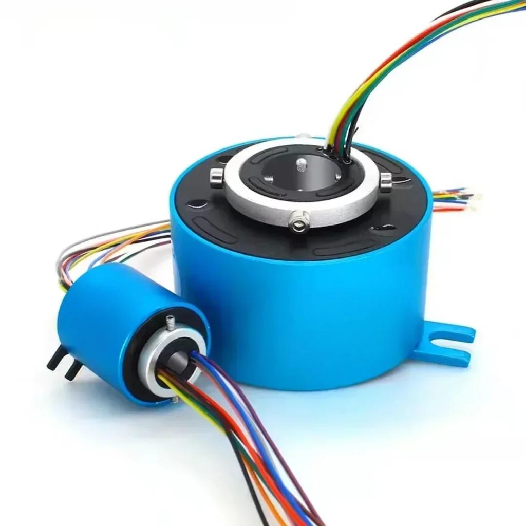 Durchgangsbohrung Schleifring ID5/8/10/12.7/20/25.4/30~60mm, AD22~130mm, Elektrischer Drehdurchführungs-Schleifring 6/12/18 Drähte, 2/5/10A