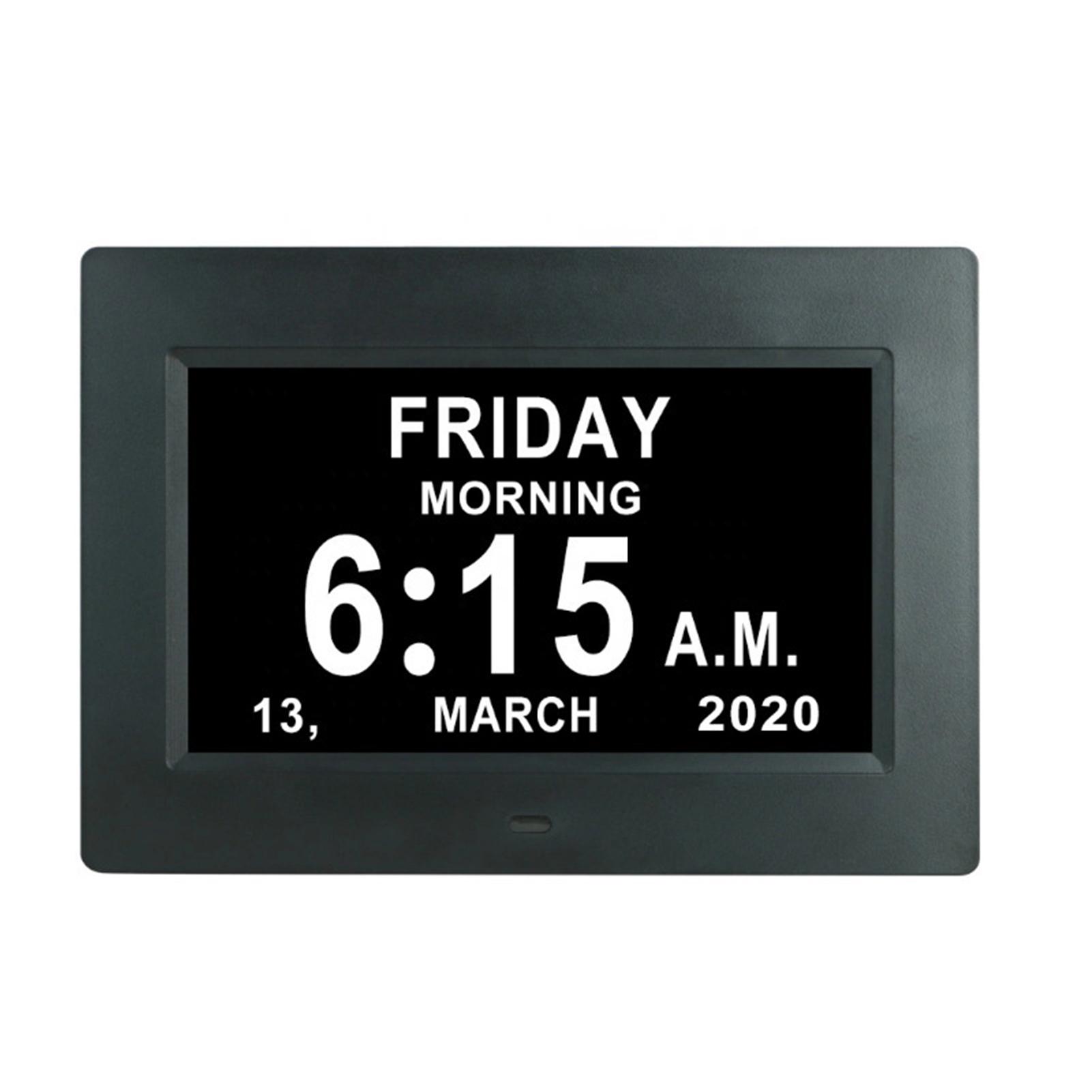 

Electronic Alarm And Daily Electronic Calendar Medication Alarm Clear Display Clock Patients Clock Calendar Clock чорний