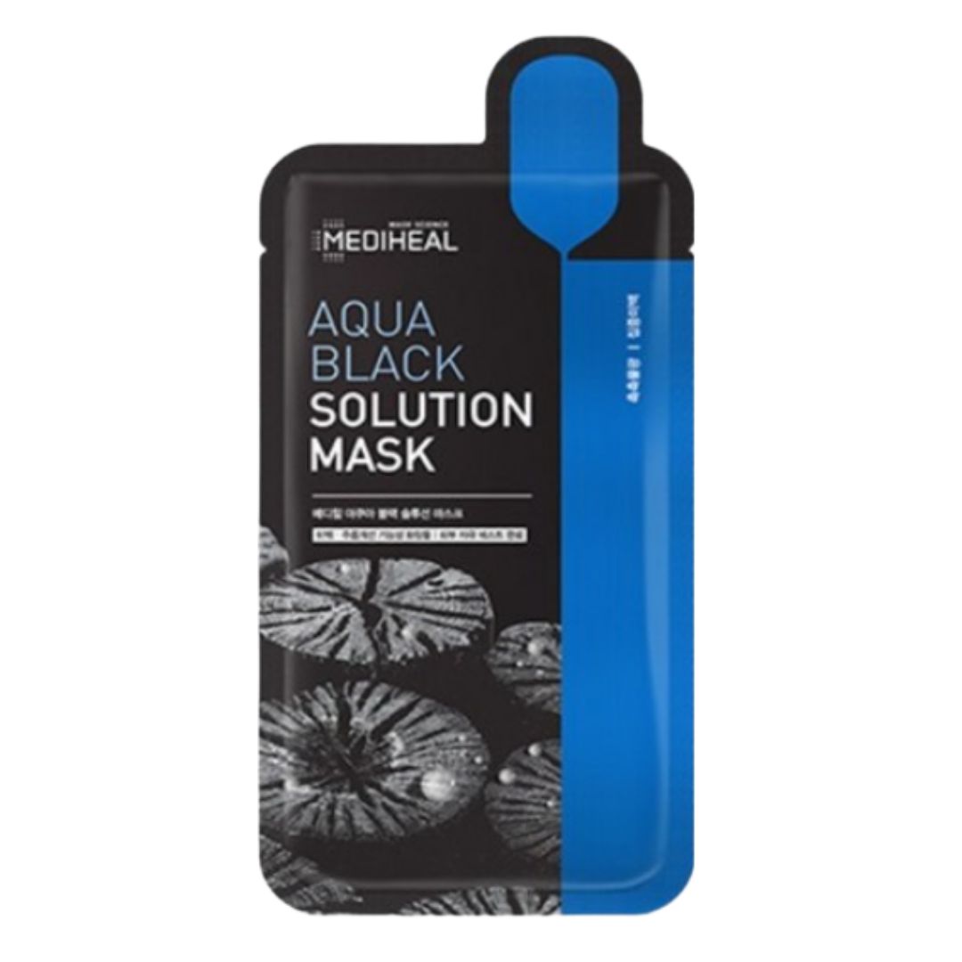 

MEDIHEAL Aqua Black Solution Hydrating Charcoal Sheet Mask 23ml x 15pcs