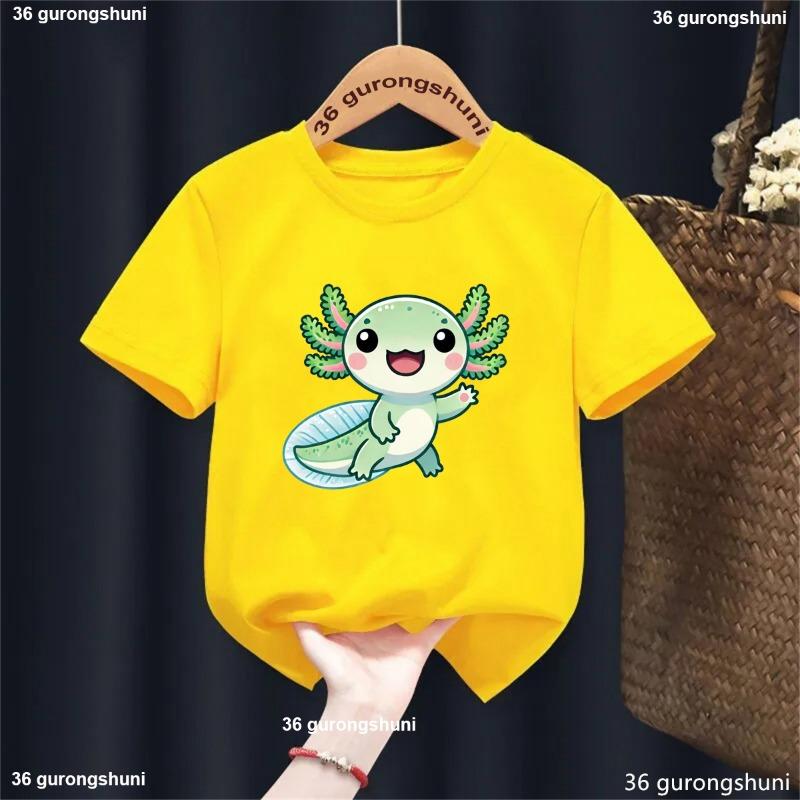 Dance Girl Letter Printed  T Shirts Short Sleeve Y2k Kids Children's