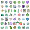 50 Succulents Doodle Stickers Suitcase Car Notebook Refrigerator Water Cup Waterproof Decorative Stickers