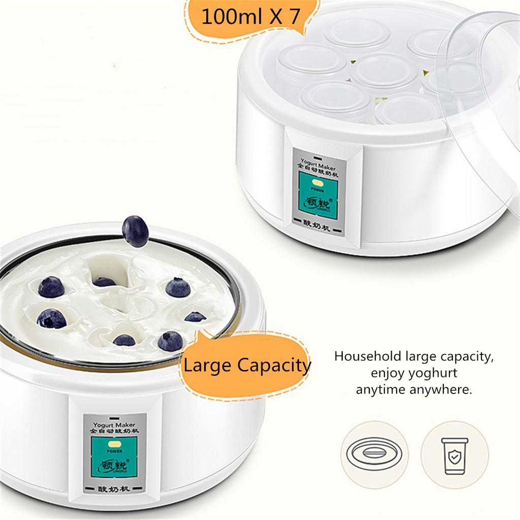 1,5 l Elektrischer Joghurtbereiter Joghurt DIY Werkzeug Küchengeräte Automatischer Joghurtbereiter mit Einsatzmaterial Edelstahl 228 x 148 mm