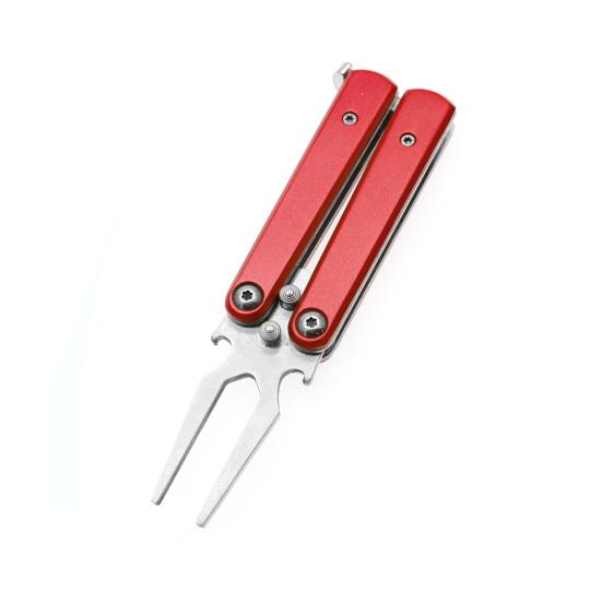 

Инструмент для ремонта дивотов для гольфа Металлический складной инструмент для дивотов «Бабочка» с открывалкой для бутылок Аксессуар для гольфа для мужчин и женщин