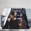 Yunho 90s Ateez Kpop Band Blankets Flannel Spring/Autumn   Multifunction Lightweight Throw Blanket for Sofa Bedroom Rug Piece