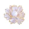 Comfortable Peony Flower Brooch for Women Lightweight Construction Secure Lapel Pin Adorned Rhinestones Pearls