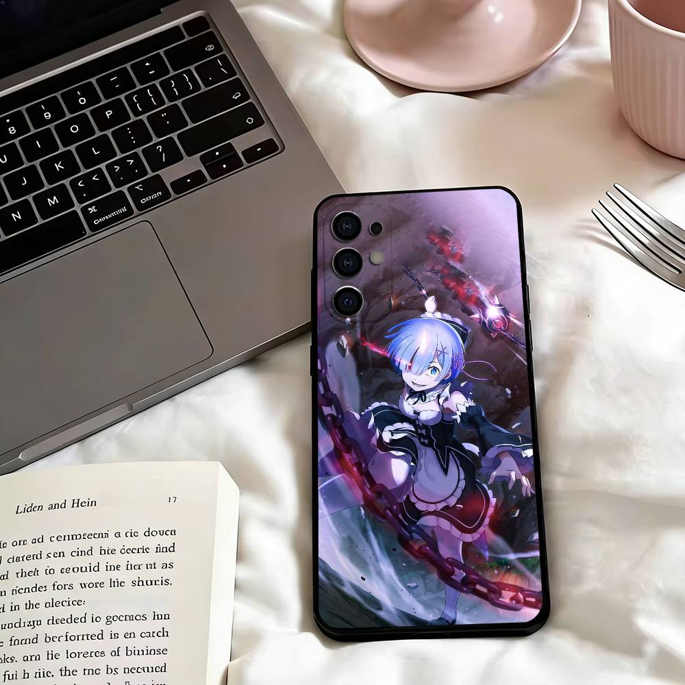 Re  Z-Zero Rem Phone Case For Samsung S25,S24,S21,S22,S23,S30,Ultra,S20,Plus,Fe,Soft Silicone Black Cover Samsung S21Ultra