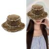 Adult Distressed Bucket Hat Foldable Frayed Edge Fisherman Hat Lightweight Hat