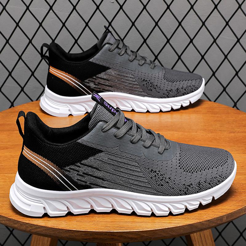 Summer New Fashion Casual Man Shoe Mesh Sneakers Thick Soled Breathable Non-slip Running Shoes Men's Shoes