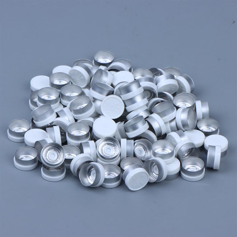 100 stk Flipp-av Kapsel Glassampulle Aluminiumskapsel OD 13 mm Medisinsk Flaskekork Flasketopp Forseglet Aluminium-Plast Kombinasjonskapsel