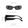 Vintage Designer Square Sunglasses Women Luxury Rhinestone Flower Bee Shades Punk Fashion Sun Glasses