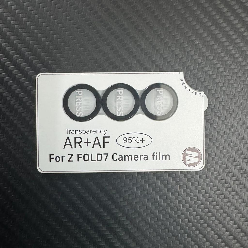 For Galaxy ZFOL7 Z FOLD7 FOLD6 FOLD5 Rear Camera Tempered Glass Film Anti-Fog AR Coating Blac Silvery Protective