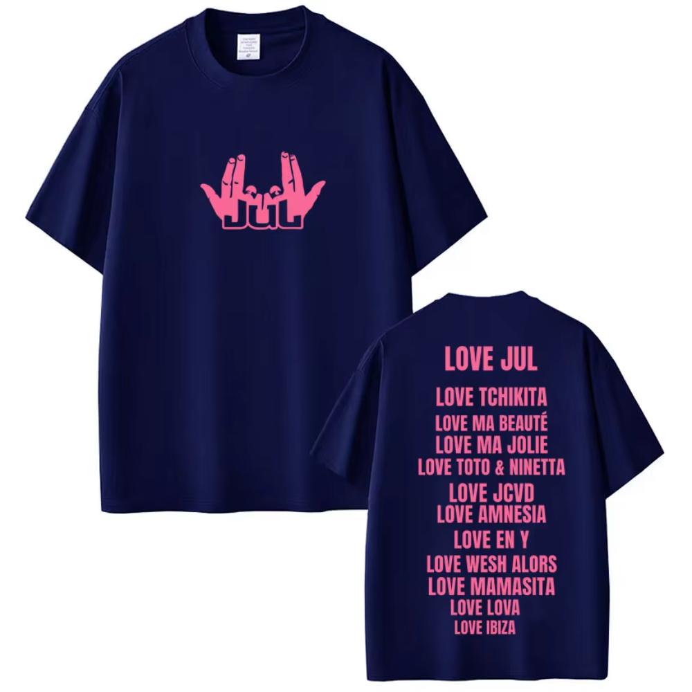 

Rapper Jul Love Jul Classic Graphic Tshirts Women Fashion Hip Hop Short Sleeve Cotton Classic Tshirts Streetwear S