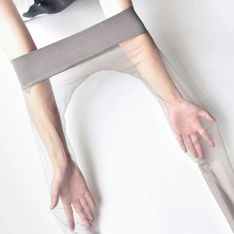 Womens Ultra Thin Sheer Pantyhose Sexy Transparent Invisible Seamless Stockings Elastic Silky Smooth Pearlescent Sockings