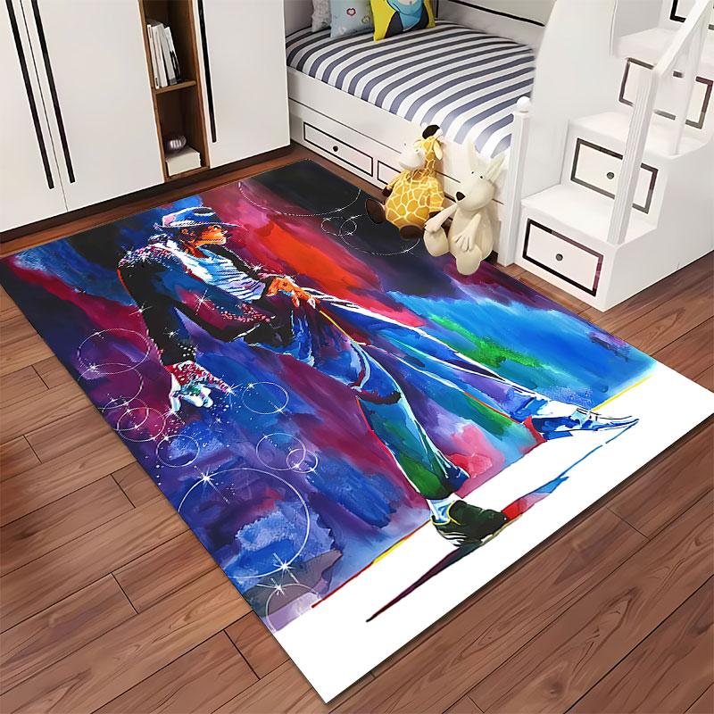 Colorful Dance Silhouette Carpet suitable as a non-slip mat for the living room or bedroom sofa