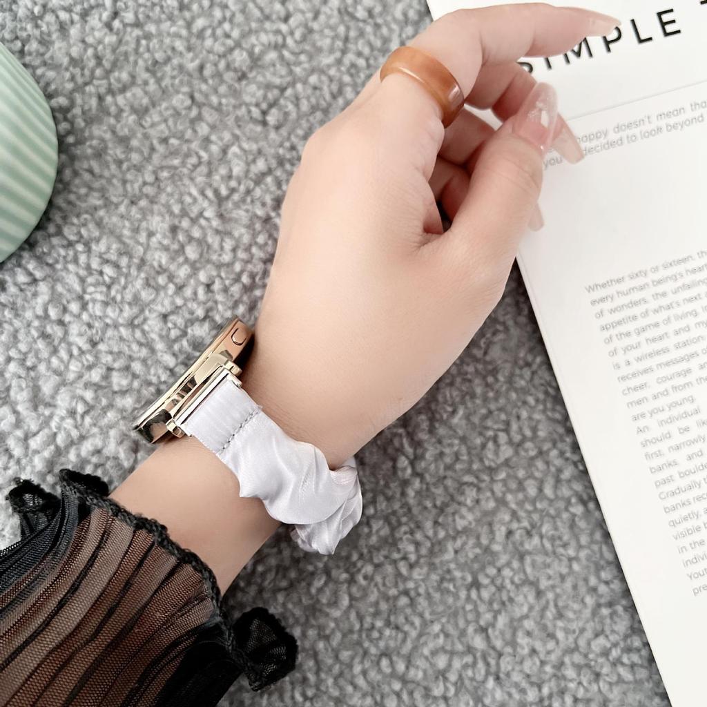 Chiffon Ice Silk Scrunchie Strap for Samsung/Moto/Apple/Huawei 18-22mm Watch