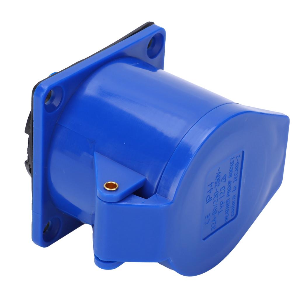 Industrial Power Socket 3‑Pin 1‑Phase Explosion‑Proof Concealed Installation 32A 220‑