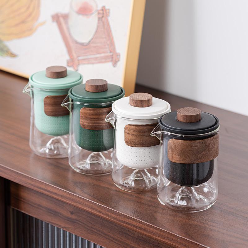 Travel Tea Set Gift Glass Outdoor Pot Three Cups High-end Ceramic Express Cup Bubble Teapot Teacup