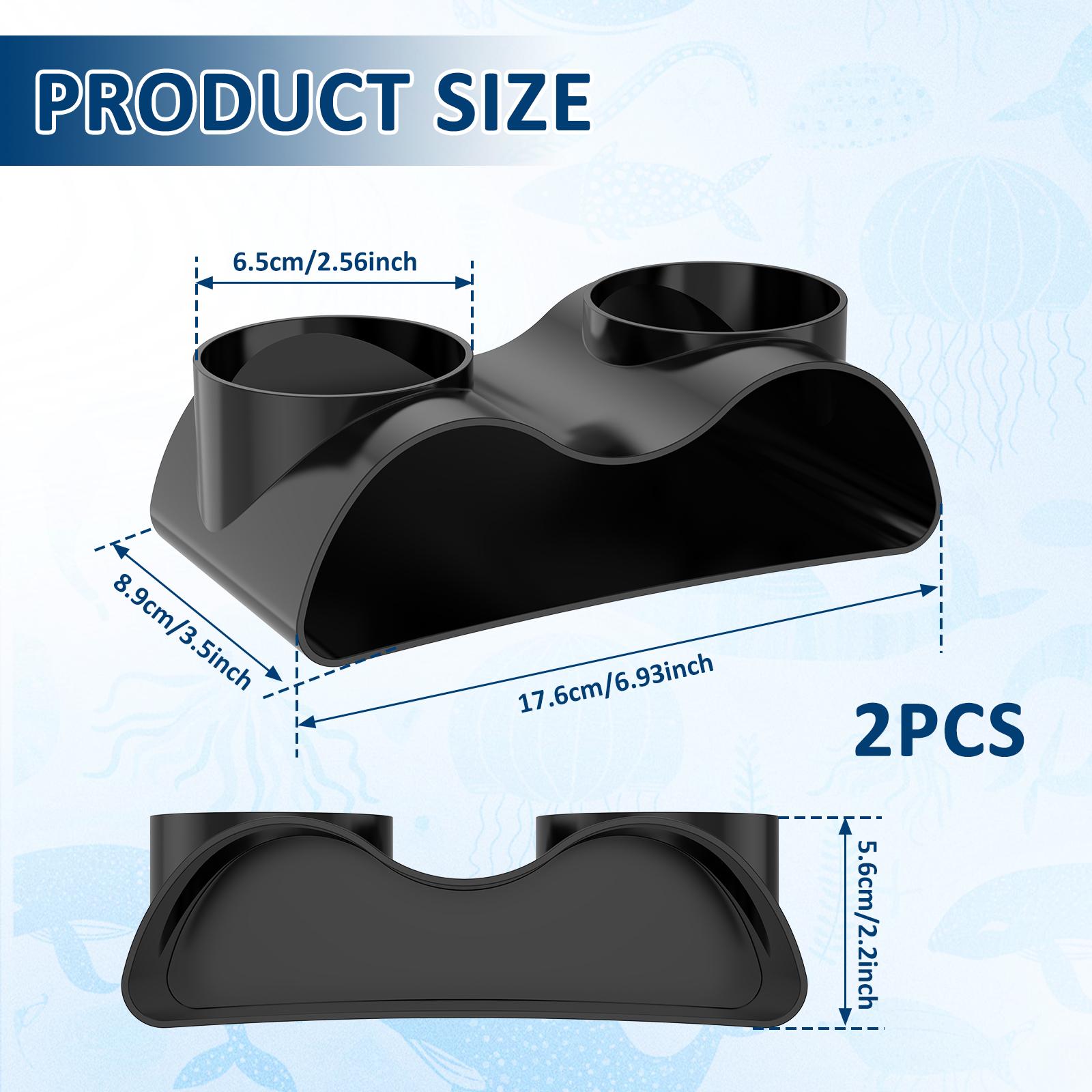 

2Pcs Aquarium Underground Tunnel Cave Plastic Double Hole Fish Tank Hideout Cave Fish Tank Decor for Breeding Ornamental Fish 2Pcs чёрный