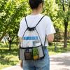 Large Capacity Drawstring Backpack Foldable Jelly Bag Simple PVC Transparent Bag Men