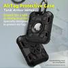 For AirTag Soft Silicone Protective Case With Keychain Tank Armor GPS Anti-lost Shockproof Cover For Apple Air Tags TPU Device