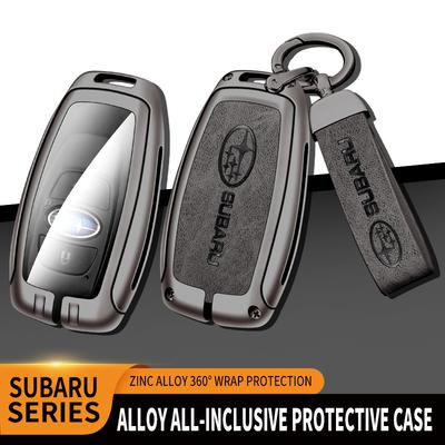 Car Zinc Alloy Key Case Bag for Subaru Brz Wrx Xv Ascent Forester Outback Impreza Legacy Car Metal Key Shell Auto Accessories
