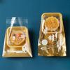 100pcs Square Moon Cake Trays Mooncake Packaging Bag Cover Food Container Holder Gold Plastic Cake Cookie Egg Tart Gift Boxes