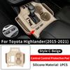 For 2009- Toyota Highlander Central Control Silicone Dirt-Proof Cover Scratch Resistant Car Interior Protection Accessories