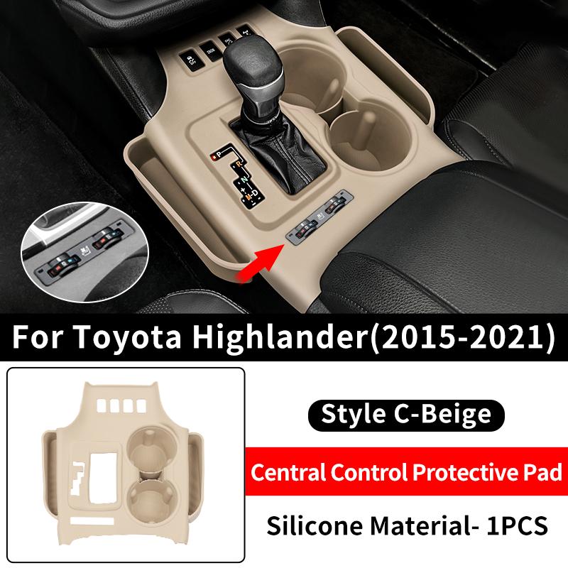 For 2009- Toyota Highlander Central Control Silicone Dirt-Proof Cover Scratch Resistant Car Interior Protection Accessories