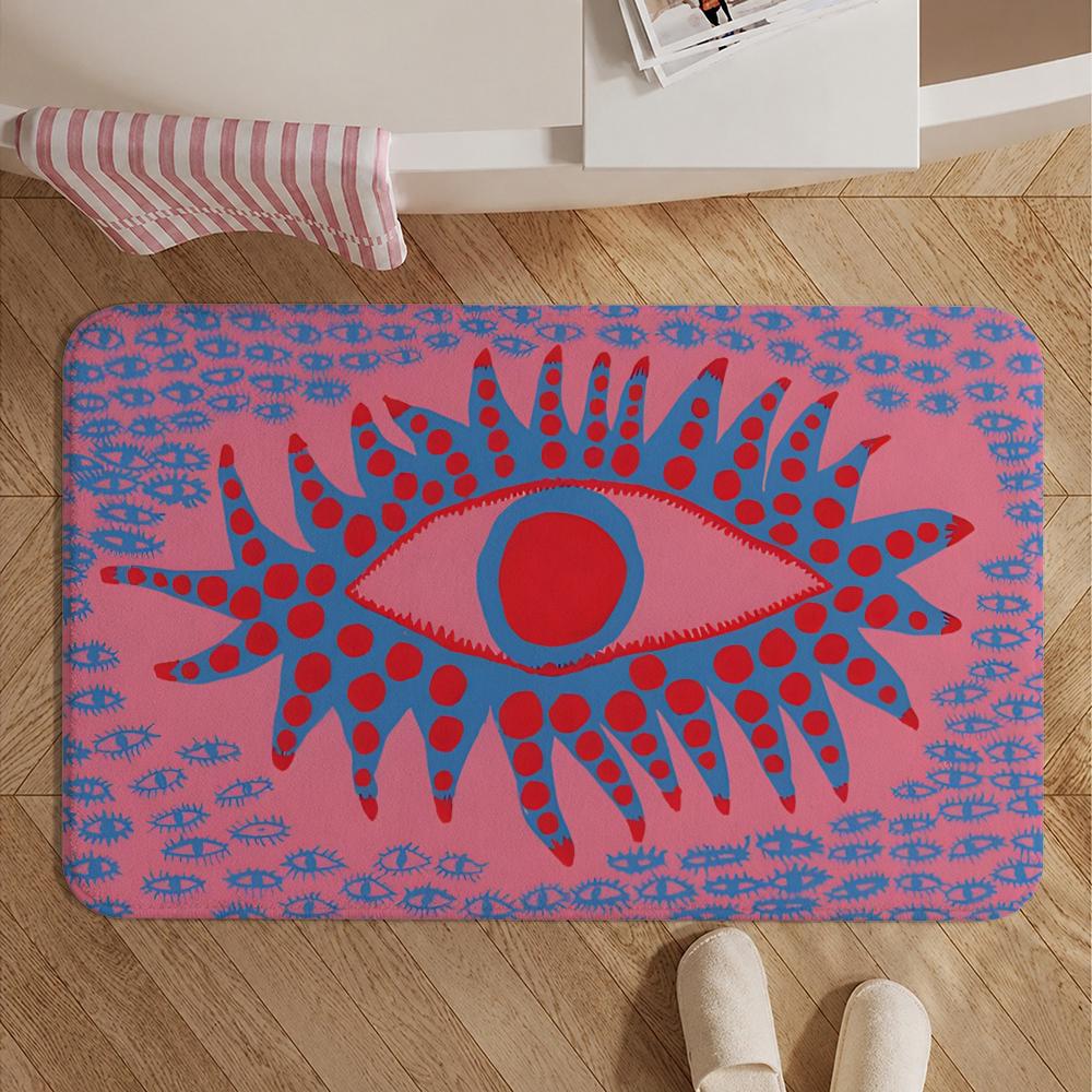 Artist-Yayoi KusamaS Floor Mat Soft Non-Slip Bath Mat, Bedside Carpet, Absorbent Doormat for Home