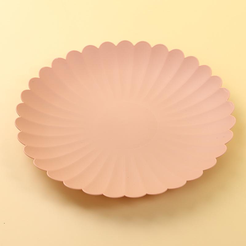Dim Sum Cake Plate PP Material Thickened Flexible Durable Table Home Fruit Snack Plate Creative Simple Solid Color Plate
