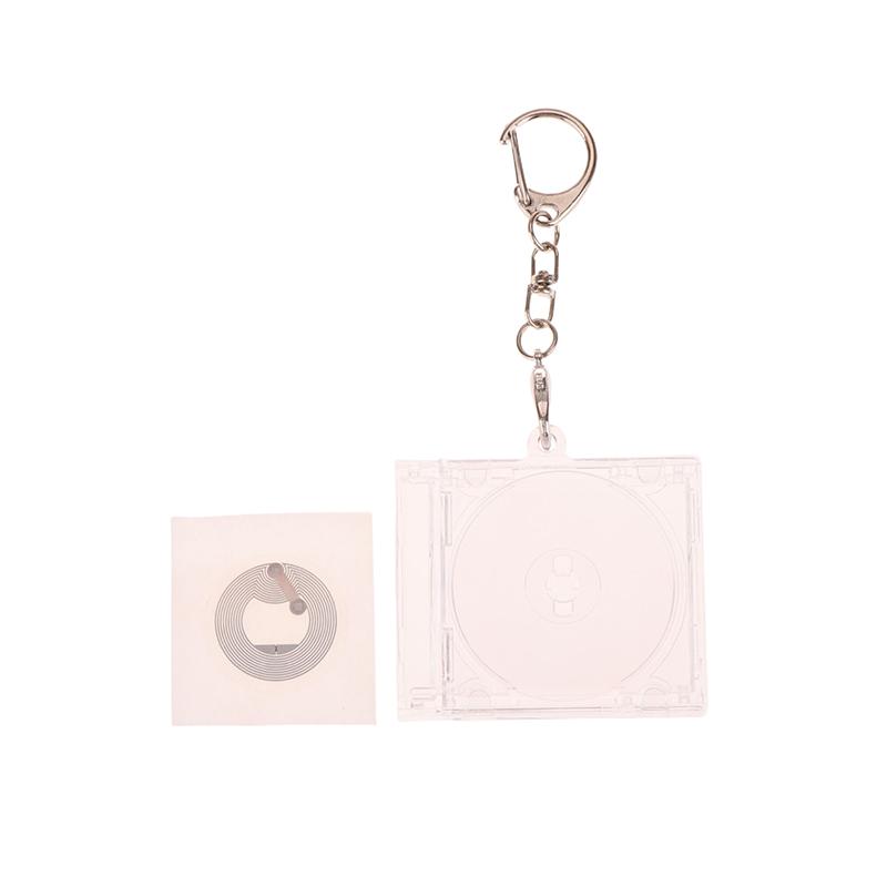 1 szt. Pusty album Mini etui na CD brelok do kluczy do plecaka DIY wiszące dekoracje brelok do kluczy