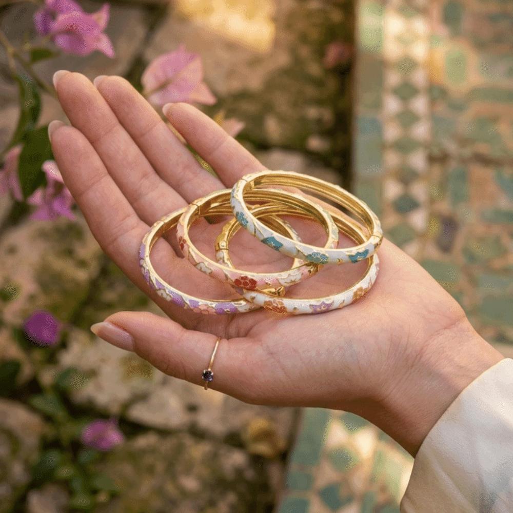 Exquisite Oil Drop Bracelet Zinc Zinc Zinc Alloy Chinese Style Bracelet Floral Bracelet Party Jewelry