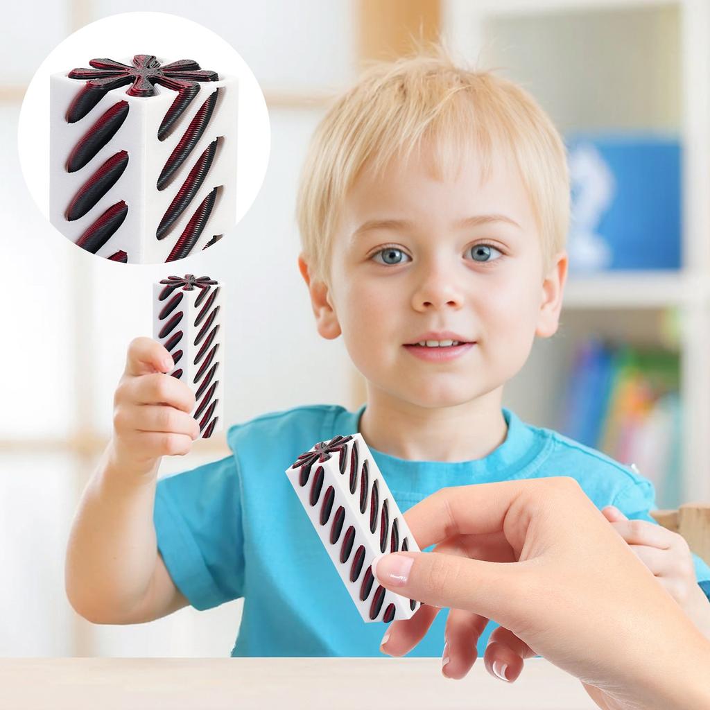 3D Printed Square Column Rotating Push-push Ornaments Educational Toys