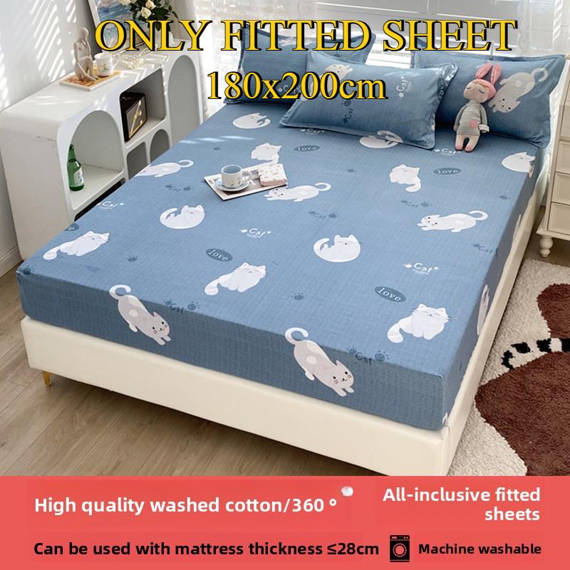 Sábana Bajera No se decolora No hace bolitas Sábana de una pieza Antideslizante Multiespecificación Ropa de Cama Cubrecama Protector