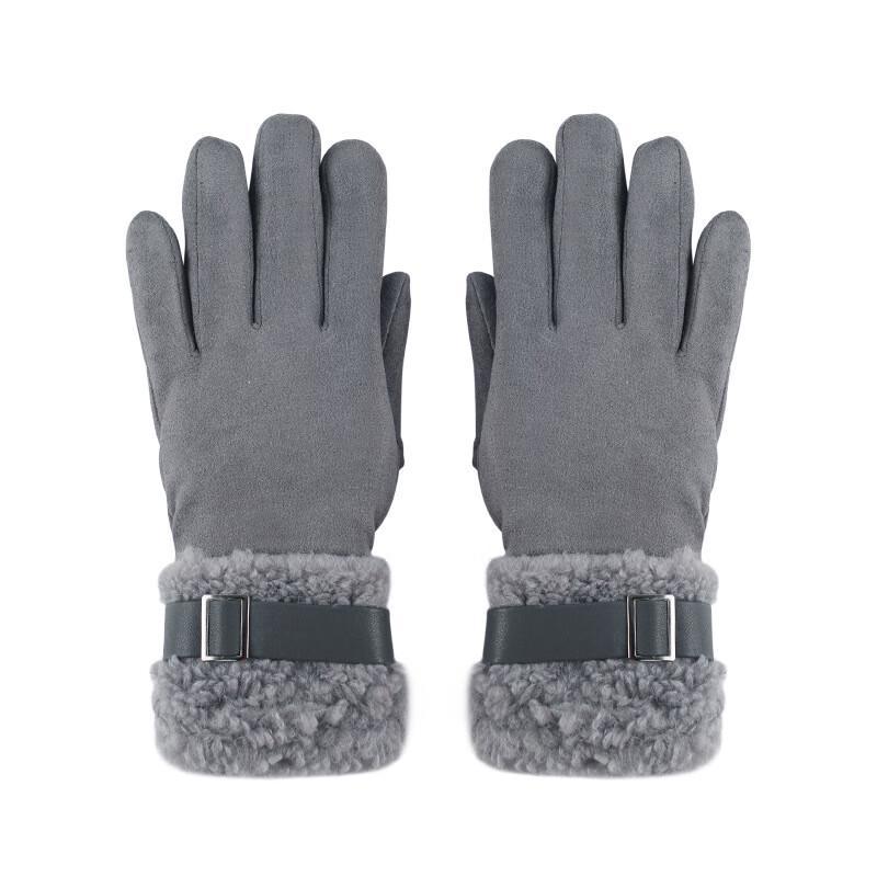 REACH STAR Damen Warme Wildleder Touchscreen Winterhandschuhe