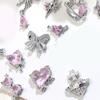 Nail Charms Exquisite 3D Accessories with Zircon DIY Nails Art Manicures for Salon or Home Use
