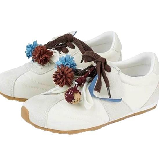 [Ruoji Original] Dexun Shoes Women's 2025 New Retro Color Matching Removable Shoe Flower Decoration Sports and Leisure Shoes