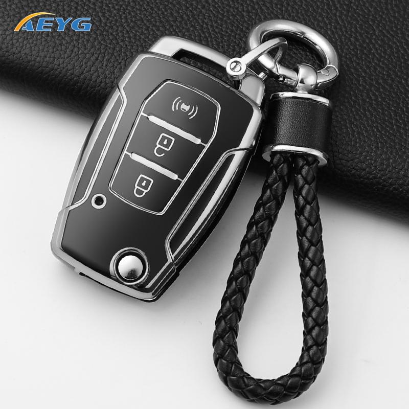 Soft Tpu Car Key Case Cover Shell For Ssangyong Kyron 2 Sanka Actyon Korando Tivoli 3 Buttons Smart Keyless Keychain Accessories