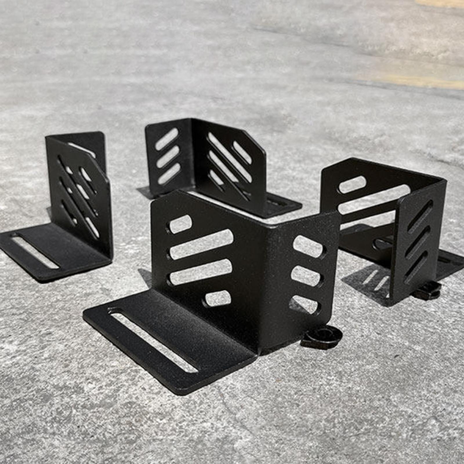 

4x Угловой кронштейн Черный Прочный Стабильный Профессиональное крепление для мебели Легкое чёрный
