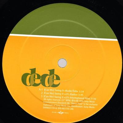 12inch Record DEDE - (Can We) Swing It DAN6631556 Dance Pool 1996 Europe Dance & Electronica Used