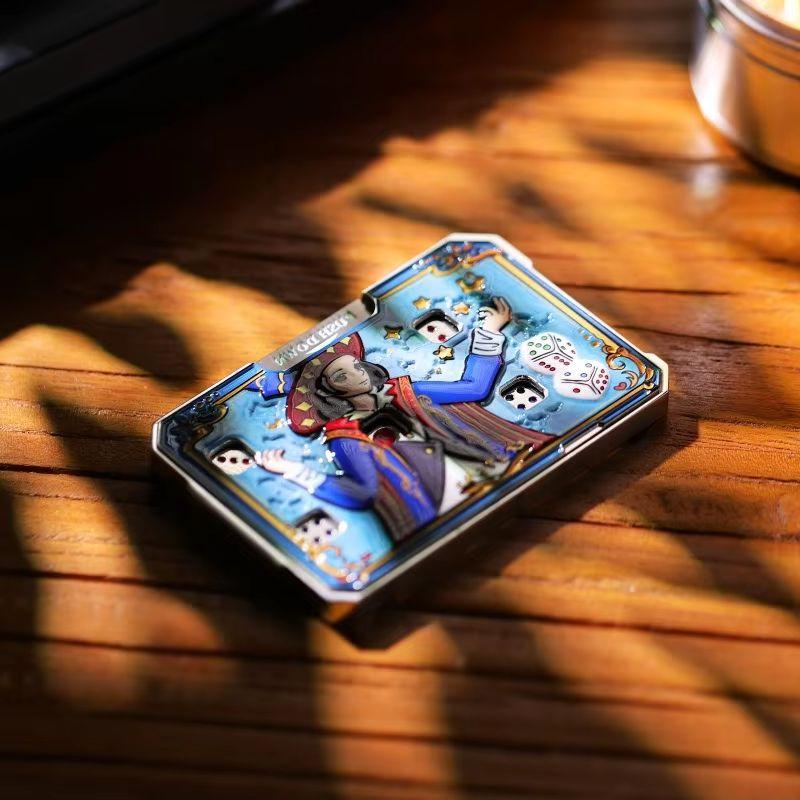 Metal Card 2/5-hole Dice Game EDC Toy Hand Pressure Release Toy Boy Stress Relief Birthday Gift Portable Dice Party Game Prop