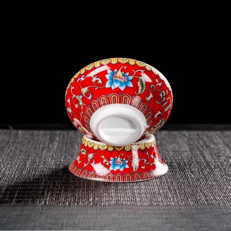 

Enamel Ceramic Tea Strainer Set Chinese Style Filter Household Kungfu Tea Ceremony Accessories Tea Residue Filter Teaware 4.5x7.5cm